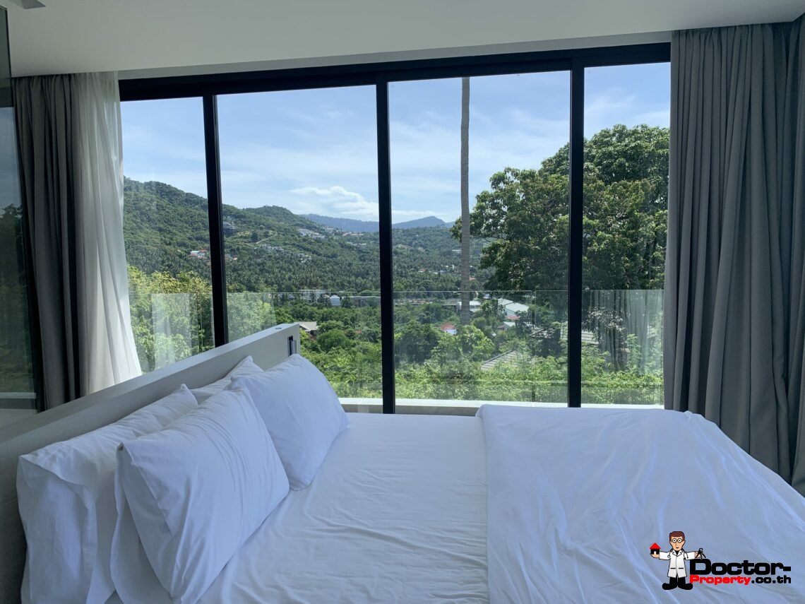 Newly Built 3 Bed Modern Sea view Villa – Chaweng, Koh Samui – For Sale